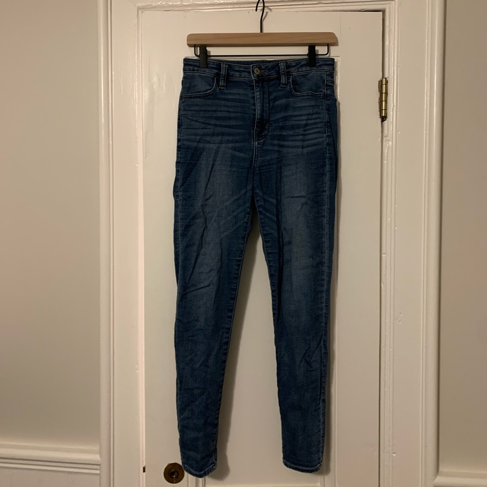 American Eagle Dark Wash Skinny Jeans (with stretch)